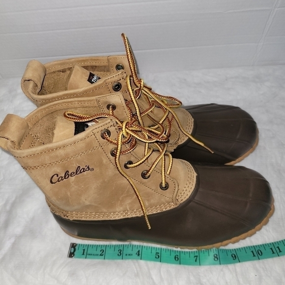 Cabela's Men's "Steel Shank" Leather Upper Duck Work Boots Men's Size 10 - Picture 6 of 12